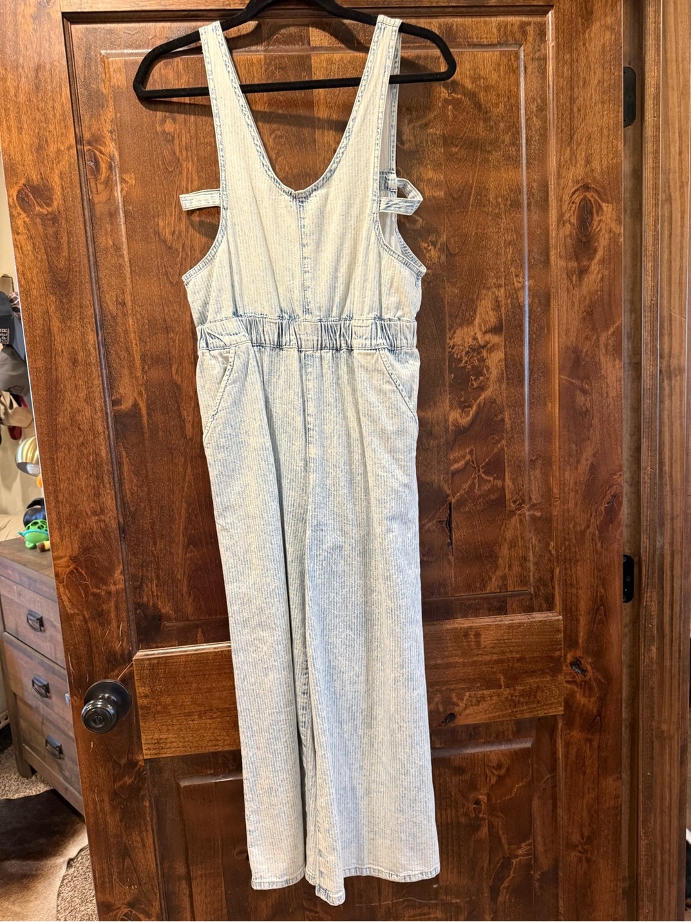 Dear John Light Wash Denim Overalls Jumpsuit